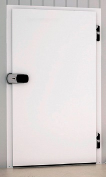 Распашные одностворчатые холодильные двери с накладной рамой